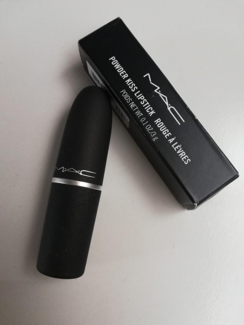 MAC Powder Kiss Lipstick in P for Potent, Beauty & Personal Care, Face