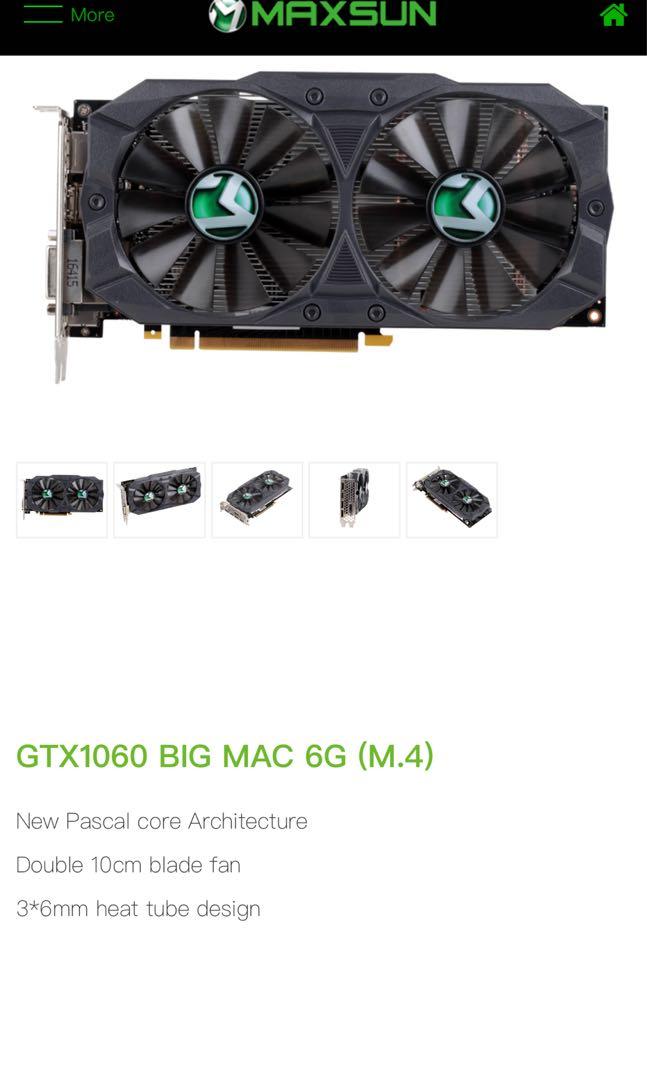 Maxsun GTX 1060 Big Mac 6gb