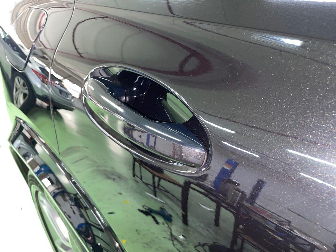 Mercedes GLE matte black front grille plasti dip. Matte black front lip