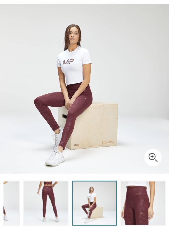 MyProtein Maroon Adapt Camo Leggings in 