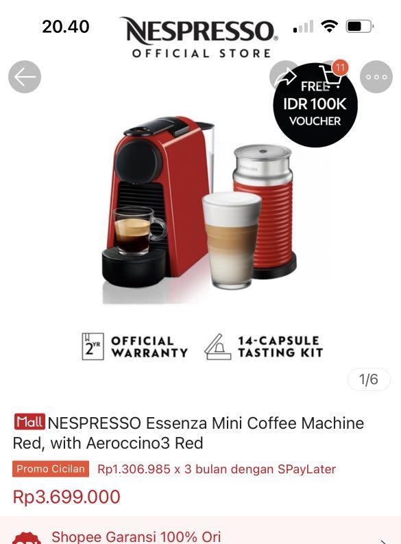 Nespresso essenza mini coffe machine 