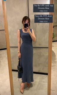 NEW GOULDING NA BI Tanktop dan So Ah Skirt in Blue