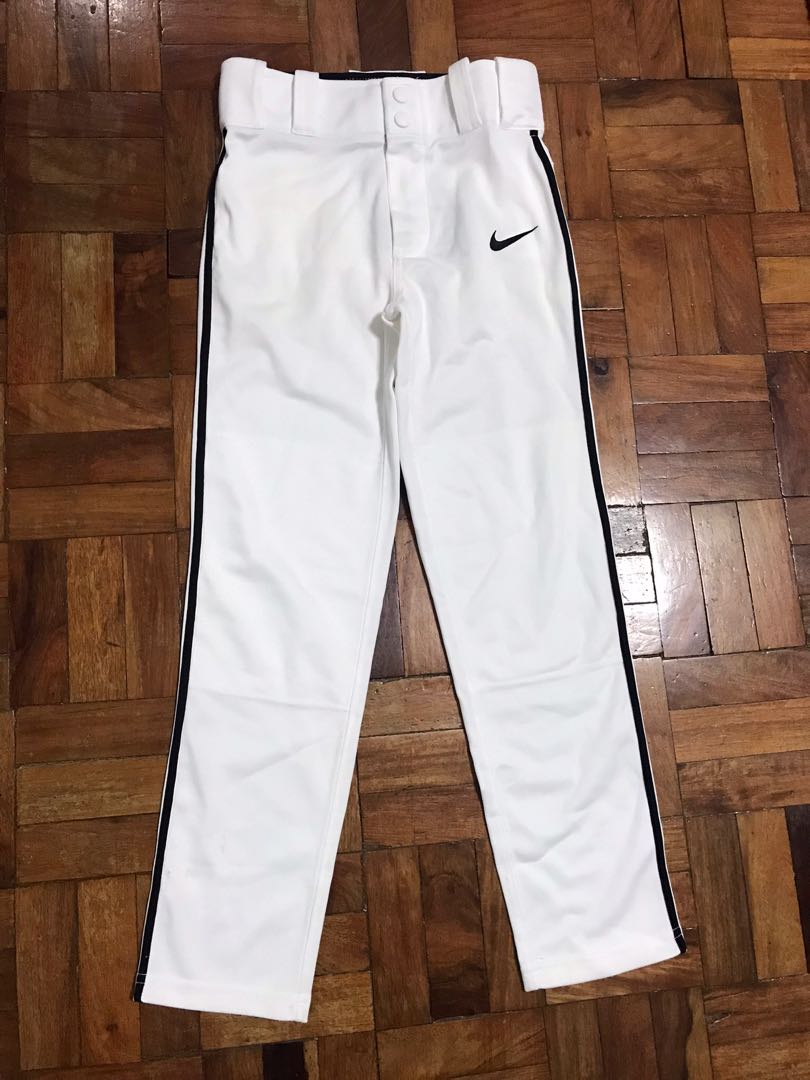 NIKE BASEBALL PANTS MEN Small White 