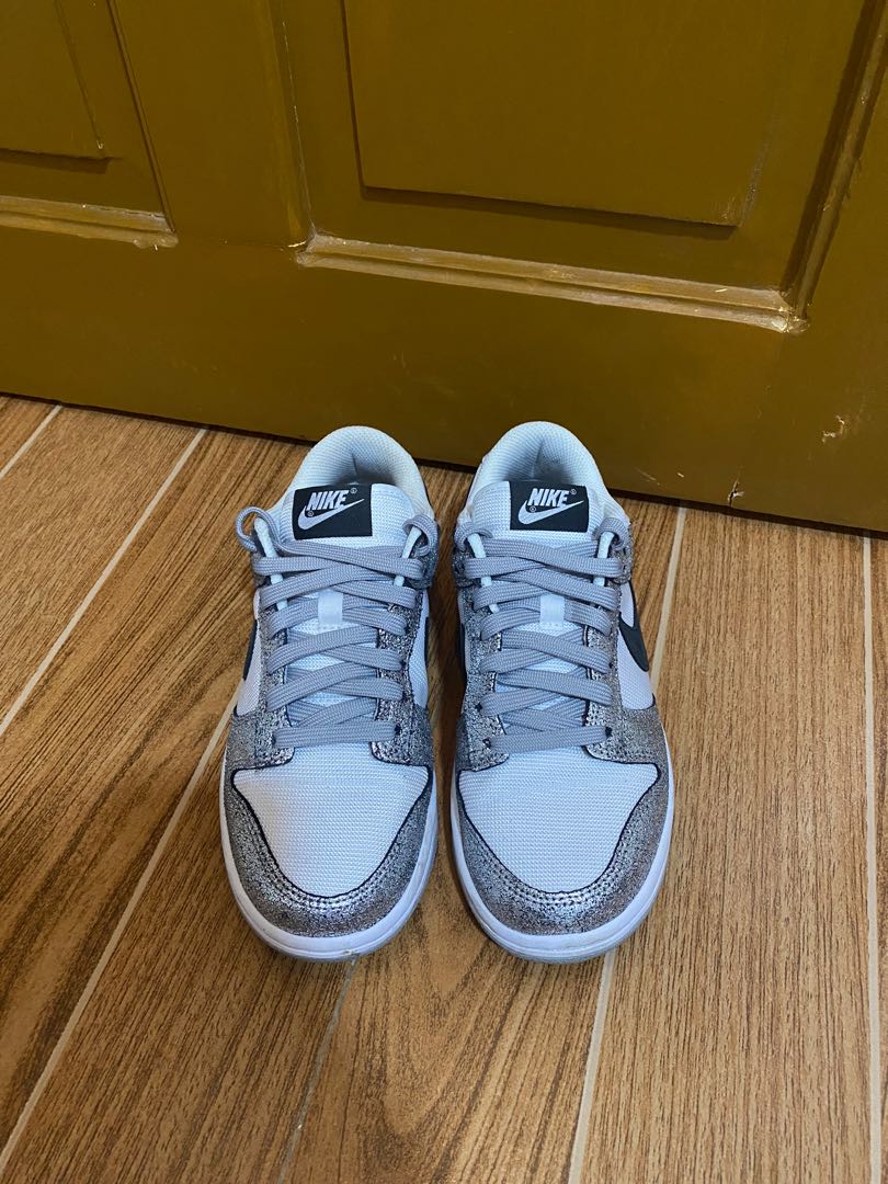 Nike Dunk Low Golden Gals Metallic Silver (W), Women's Fashion