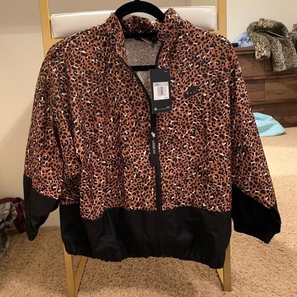 leopard print nike jacket