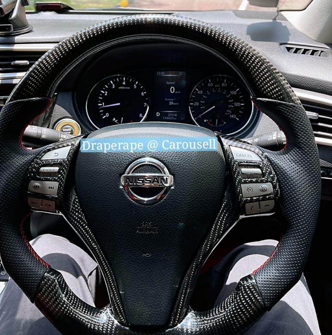 Nissan Qashqai Xtrail Sylphy Teana Note Carbon Fiber Steering Wheel