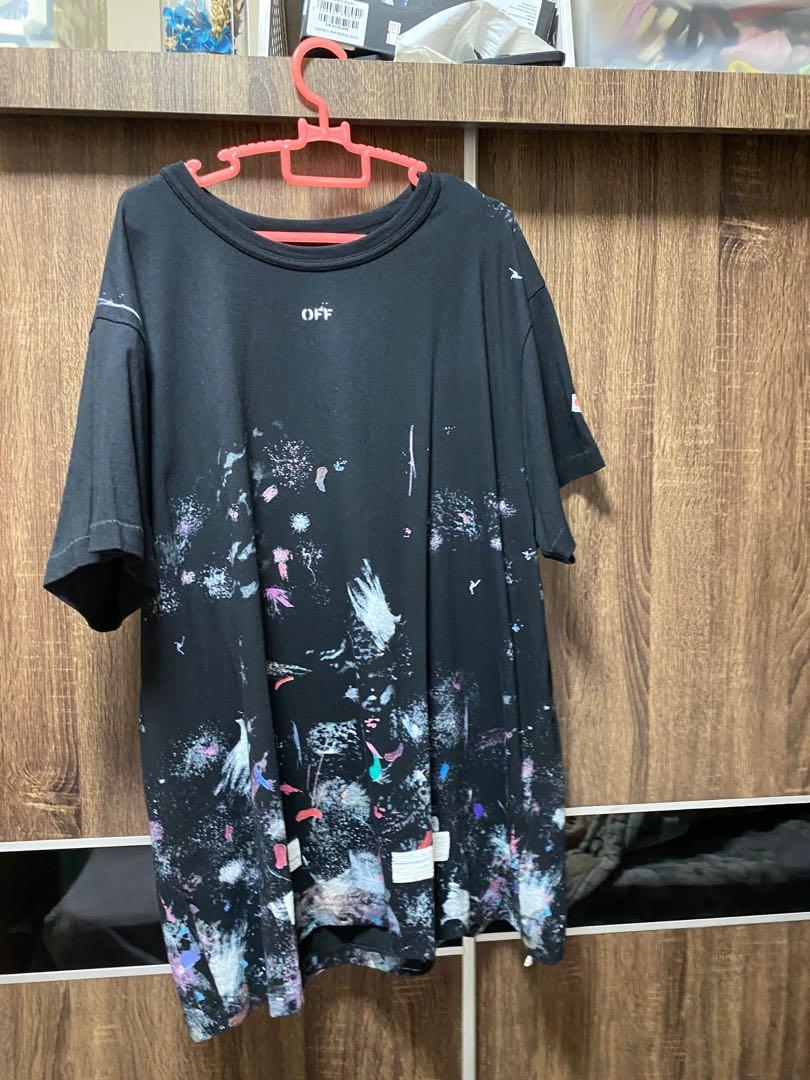 Off White Galaxy brushed tee Men s Fashion Tops Sets Tshirts