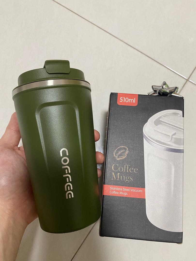 Olive Green Coffee Tea Mug, Furniture & Home Living, Kitchenware