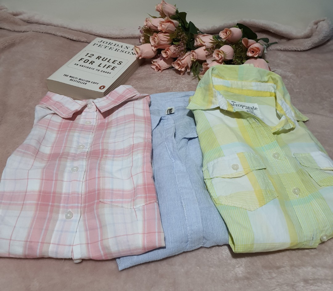 Pastel Plaid Aeropostale XS, Women's 
