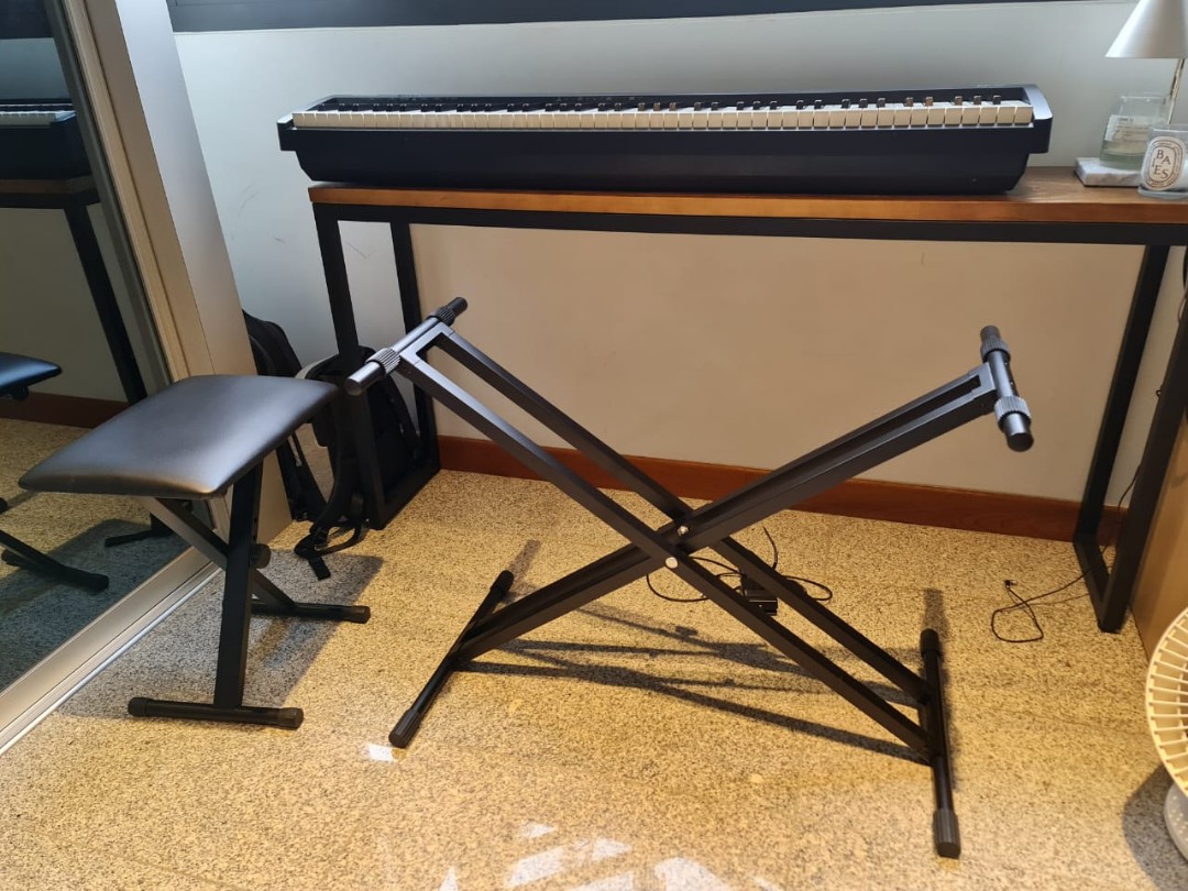 Piano/Keyboard X-Stand & Chair [Generic], Hobbies & Toys, Music & Media