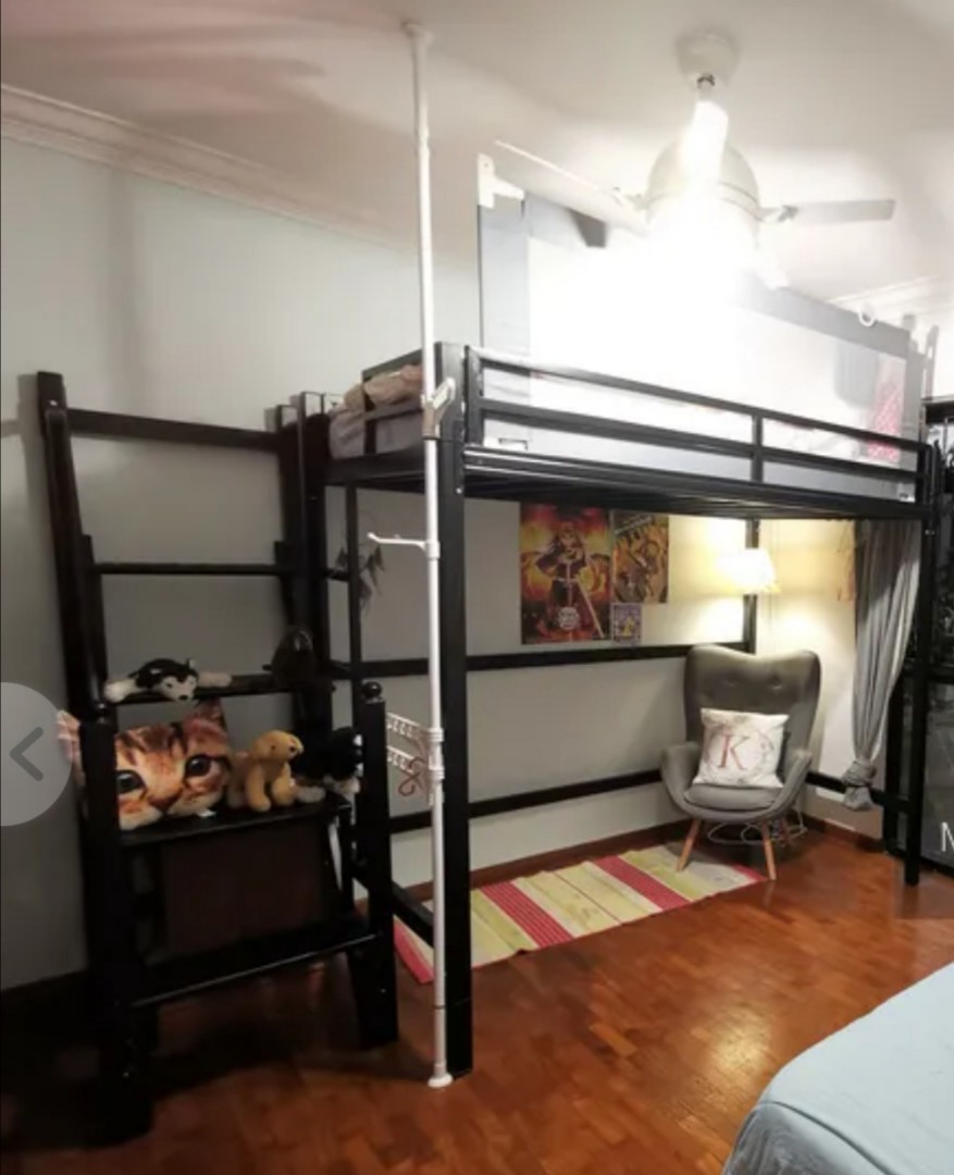 Used loft bed with desk for store sale