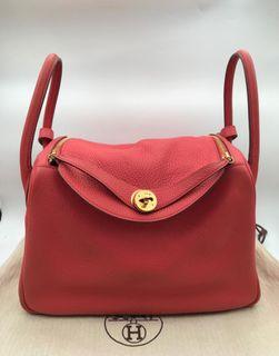 Excellent Condition Hermes Lindy 30 In Sanguine Clemence, Luxury on  Carousell