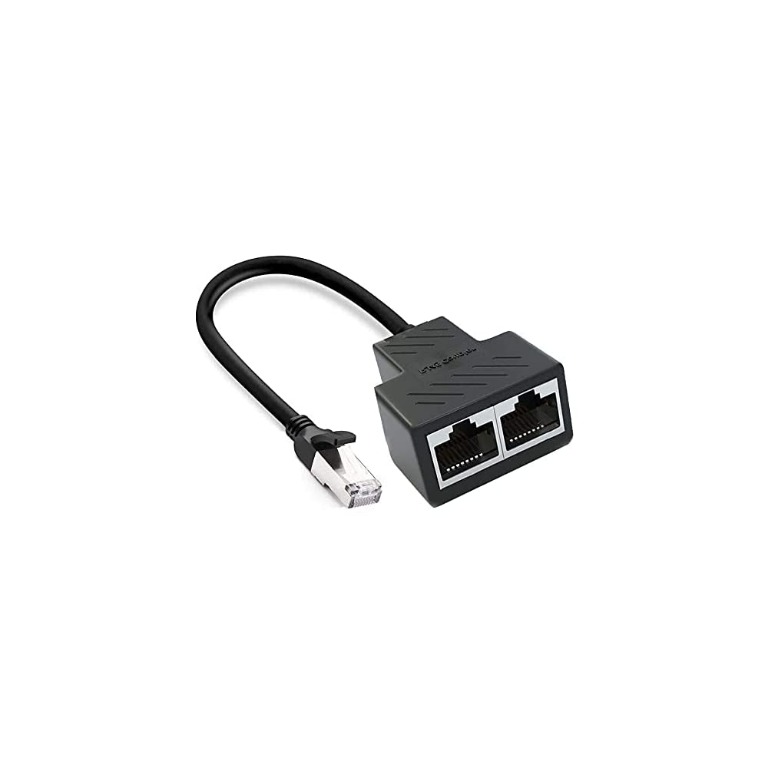 RJ45 Network 1 to 2 Port Adapter Splitter, RJ45 1 Male to 2