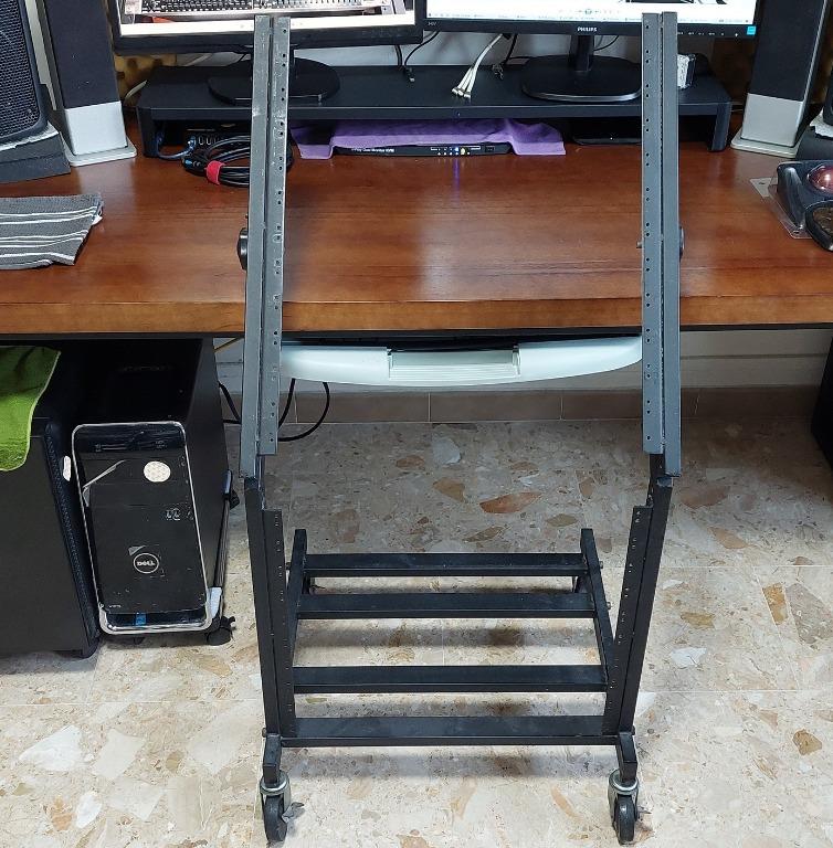 Rolling Rack Mount Stand Music Studio Equipment Mixer Cart Gear