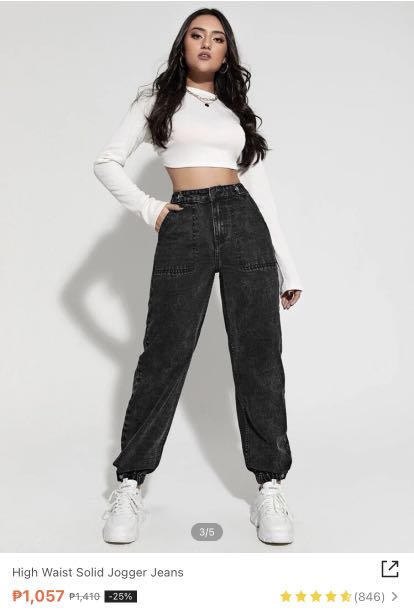 High waisted jogger jeans best sale