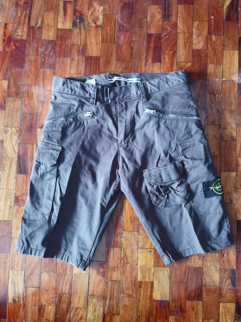 Stone Island brown cargo shorts, Men's 