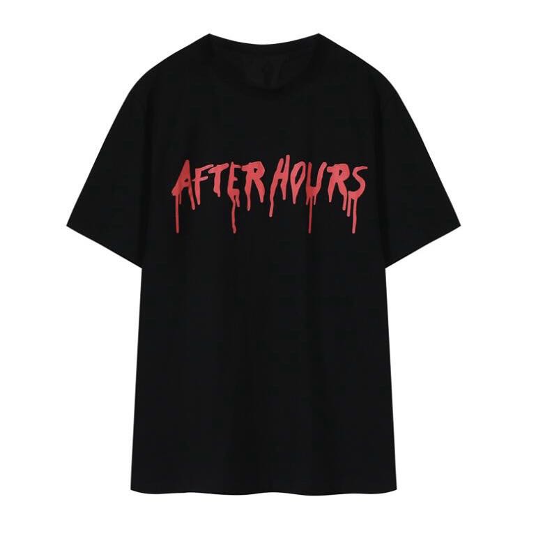 The Weeknd x Vlone After Hours Blood Drip Men s Fashion Tops