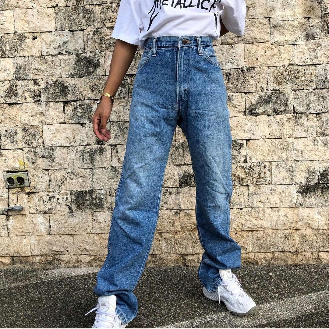 Thrifted Wrangler Denim Straight Cut Baggy Jeans, Women's Fashion, Bottoms,  Jeans on Carousell