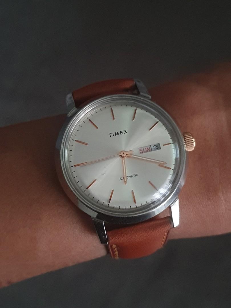 Timex Marlin Day Date Automatic 40mm Mens Watch, Men's Fashion, Watches &  Accessories, Watches on Carousell
