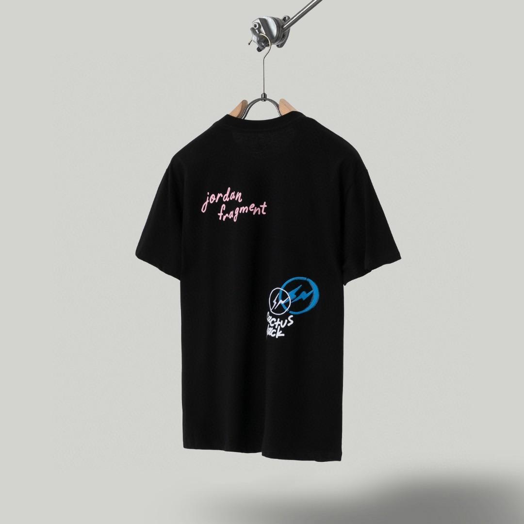 HOT Michael Jordan Fragment Travis X Jordan Tee Travis Scott X