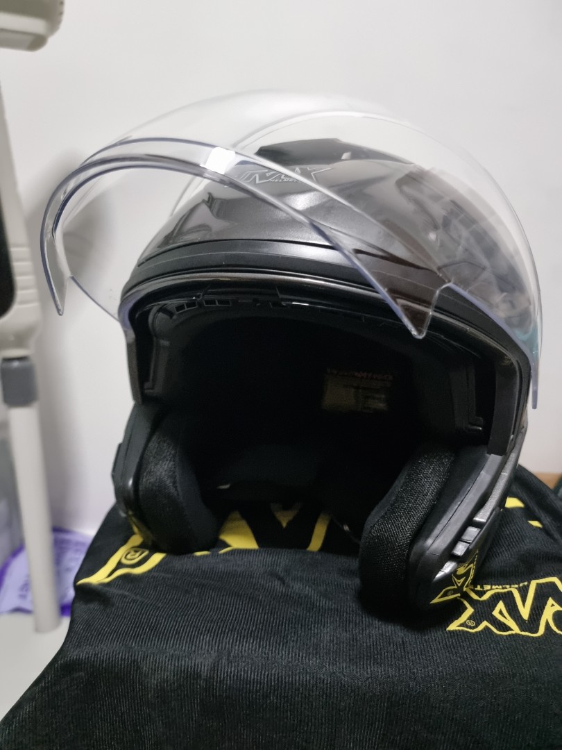 Trax Helmet with drop down sun visor PSB APPROVED., Motorcycles