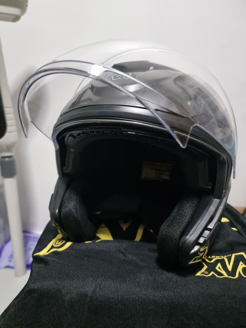 Trax Helmet with drop down sun visor PSB APPROVED., Motorcycles