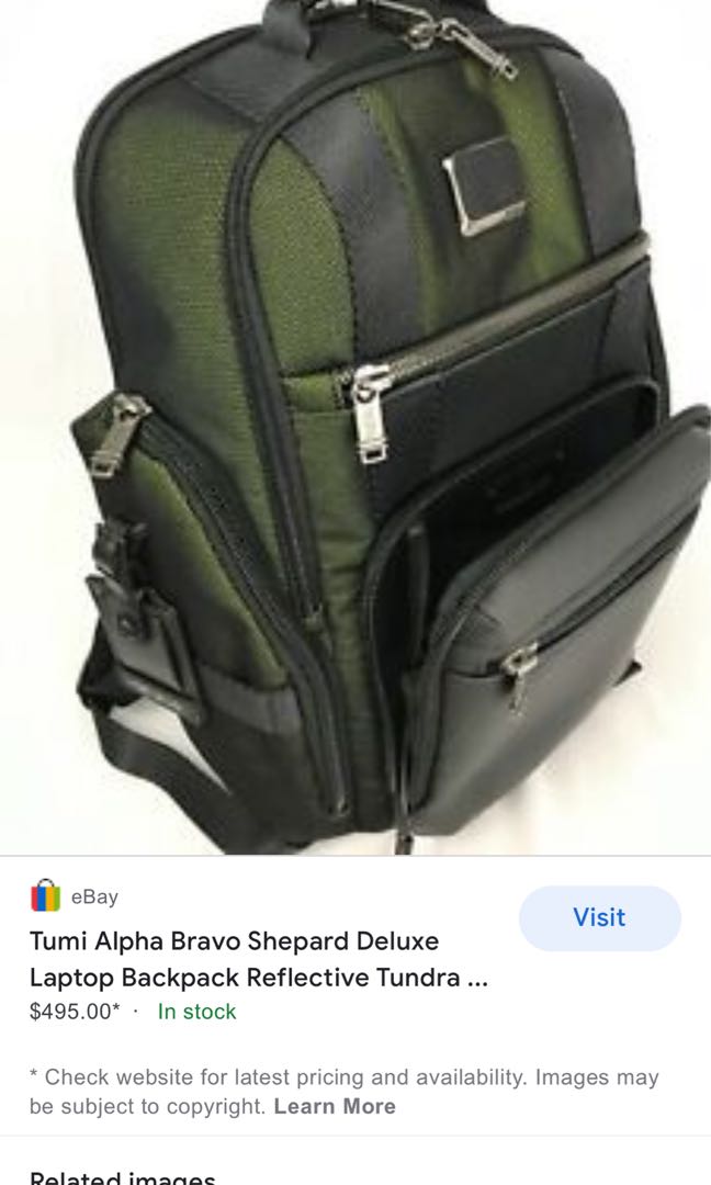 tumi alpha bravo reflective backpack