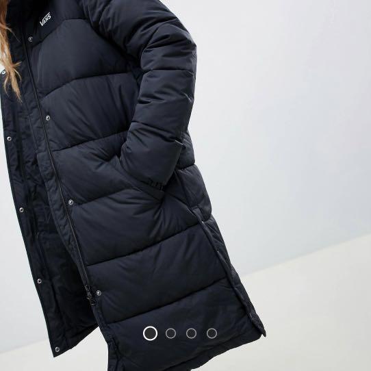 Vans black puffer coat clearance