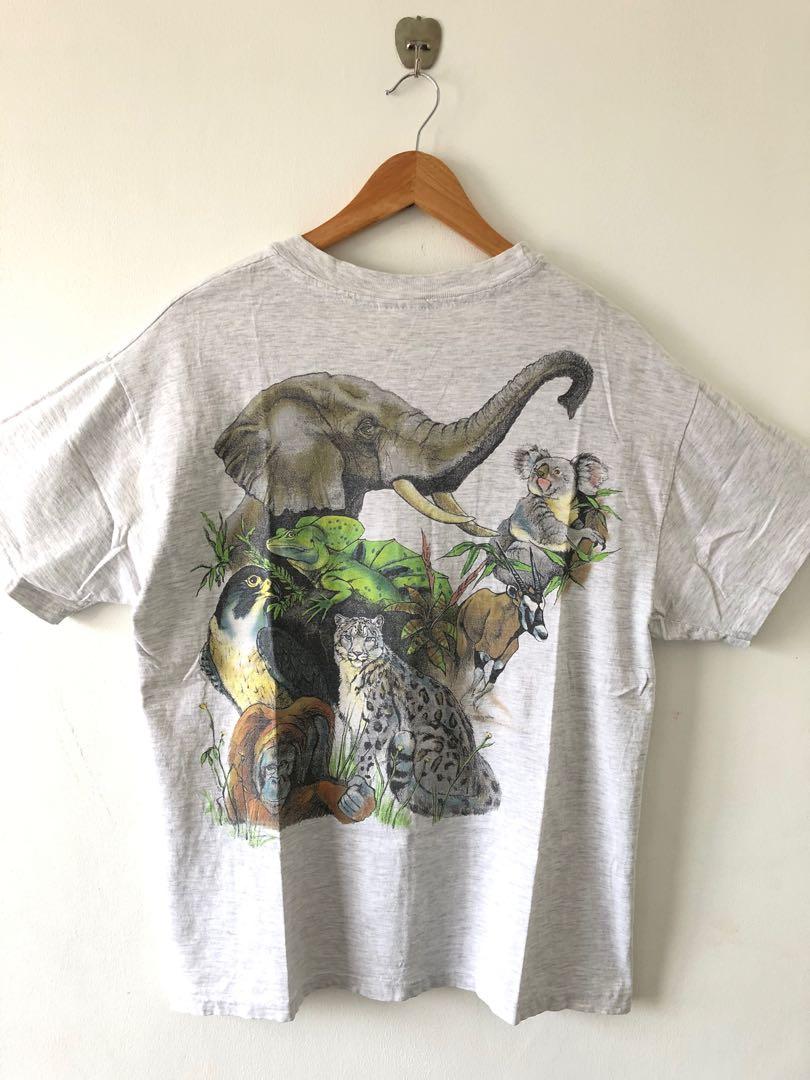 Vintage Animal back to back print shirt, Men's Fashion, Tops & Sets,  Tshirts & Polo Shirts on Carousell
