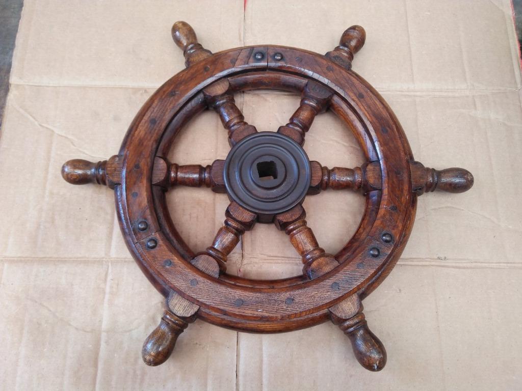Vintage Ship Boat Steering Wheel 18inch AUTHENTIC not reproduction