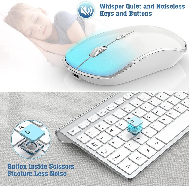 13511) Rechargeable Wireless Keyboard Mouse J JOYACCESS Ultra Slim