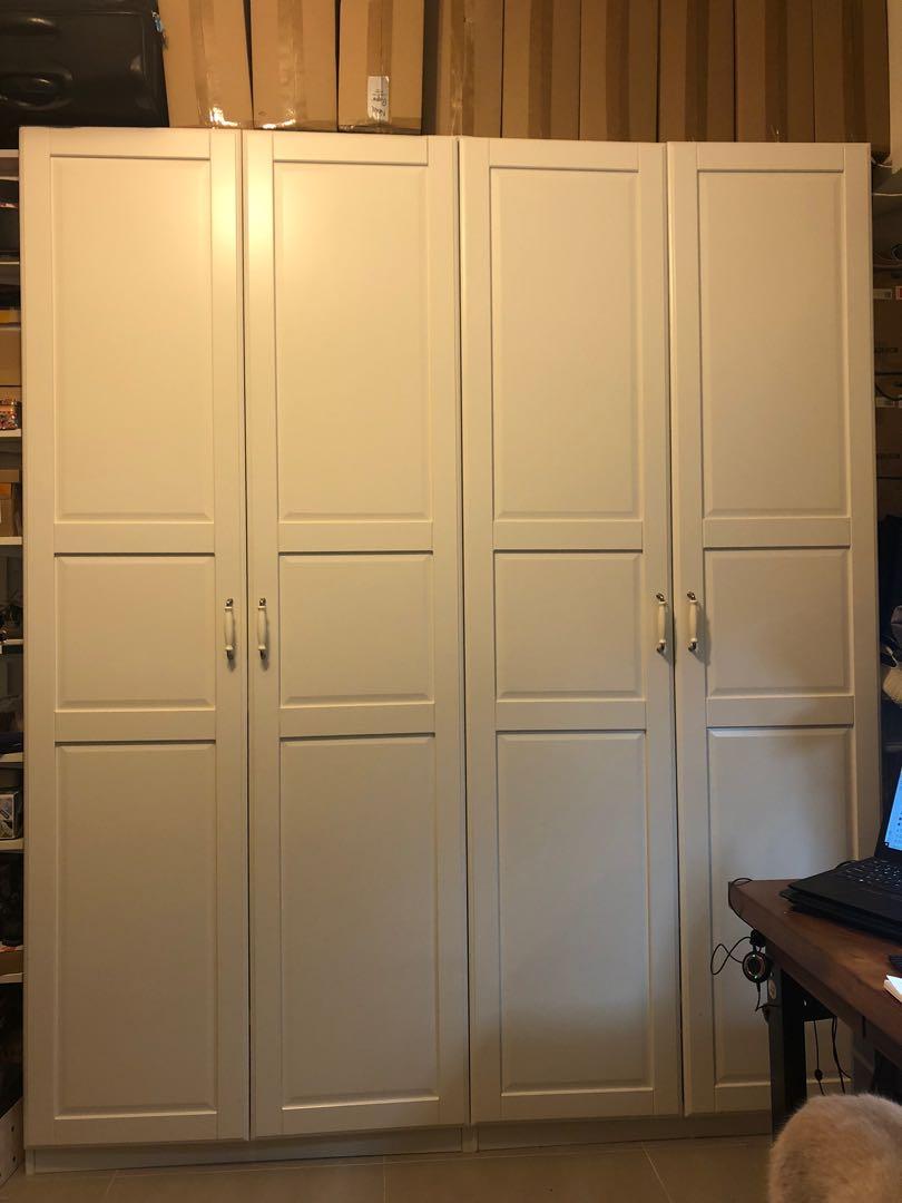2 lots of White Ikea wardrobes, 傢俬＆家居, 傢俬, 書櫃、櫃子及架 Carousell