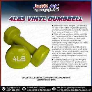 4lbs Vinyl Dumbell for Home Exercise & Gym Equipment
