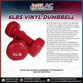 6lbs Vinyl Dumbbell for Home Exercise & Gym equipment