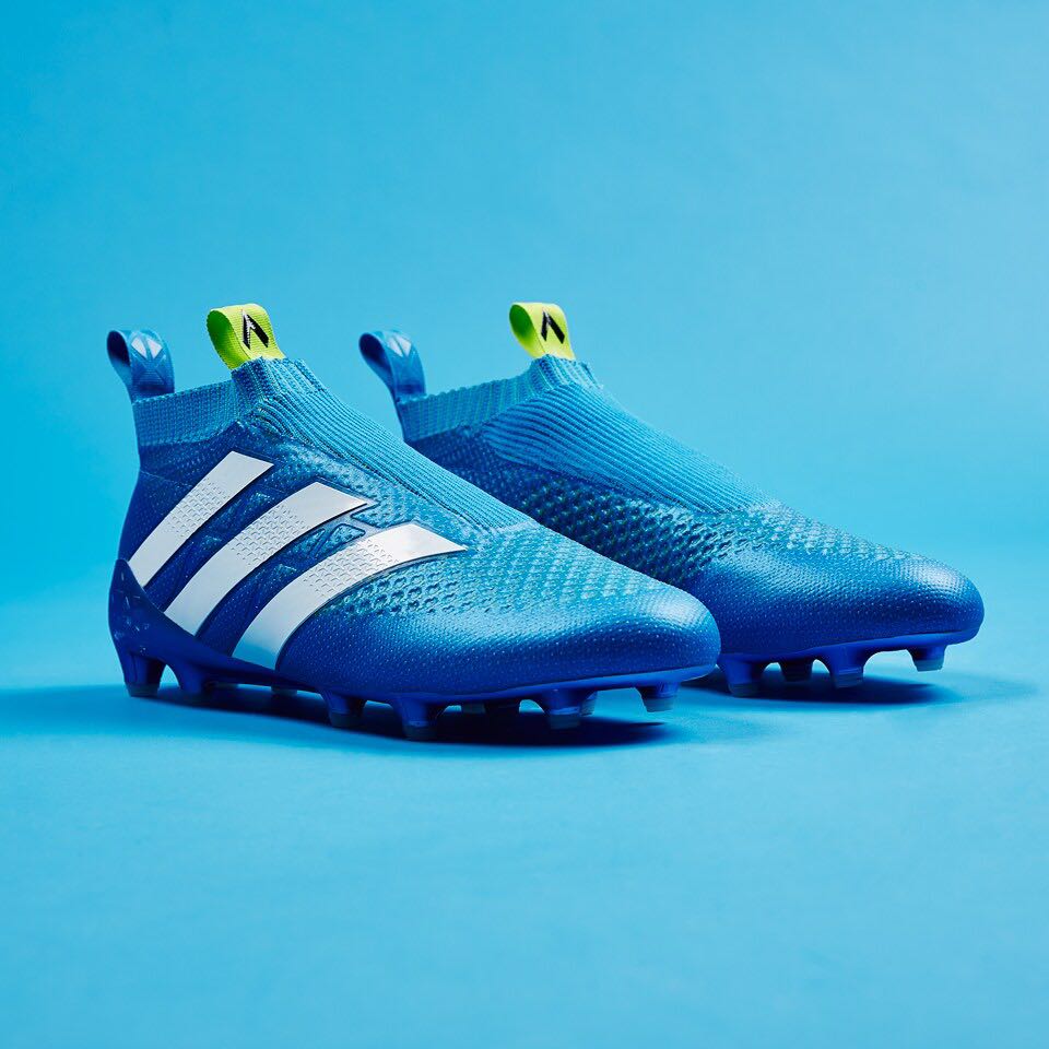 adidas ACE 16 Purecontrol FG Shock Blue Solar Slime White