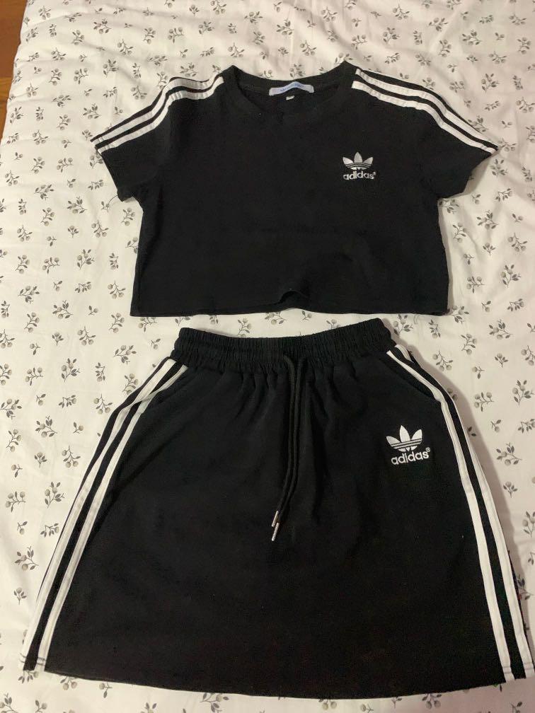 Adidas 2 piece skirt set sales