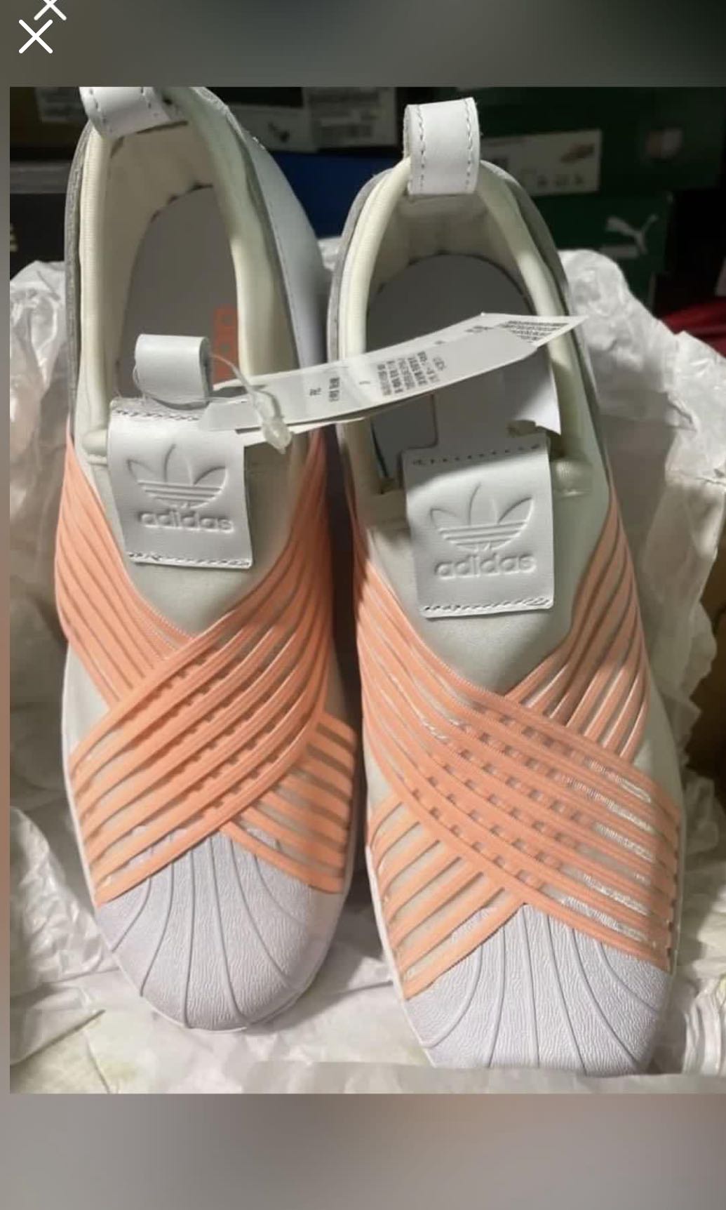 Adidas superstar slip on peach 2025