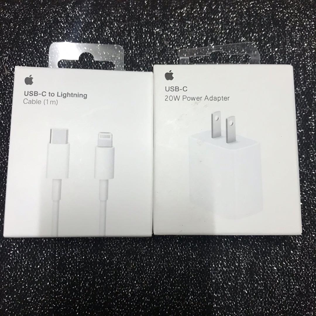 Apple iPhone Charger 20 watts adapter and Usb c to Lightning cable, Mobile  Phones & Gadgets, Mobile & Gadget Accessories, Chargers & Cables on  Carousell