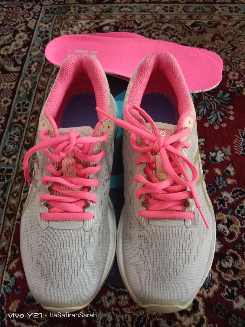 asics grey pink
