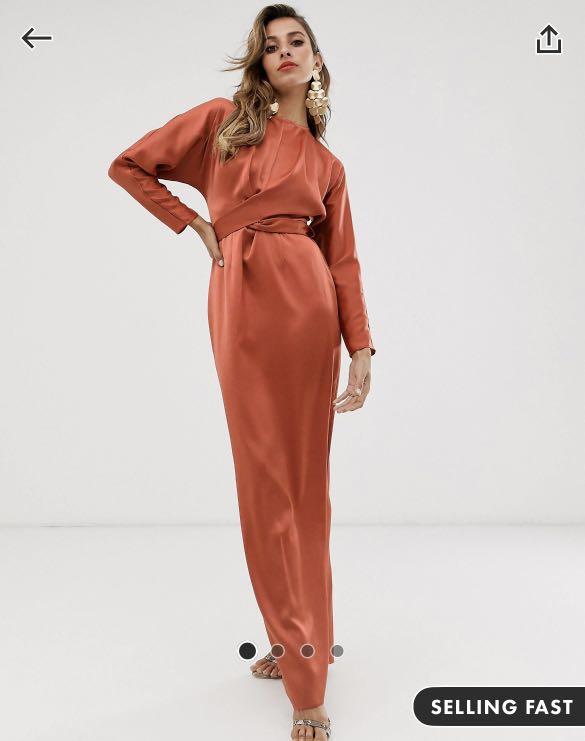 rust dress women