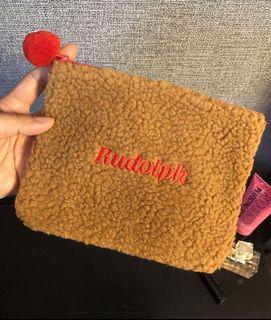 [Authentic] Etude House Makeup/multi purposes /Storage/Cosmetic pouch /skincare pouch / purses brown