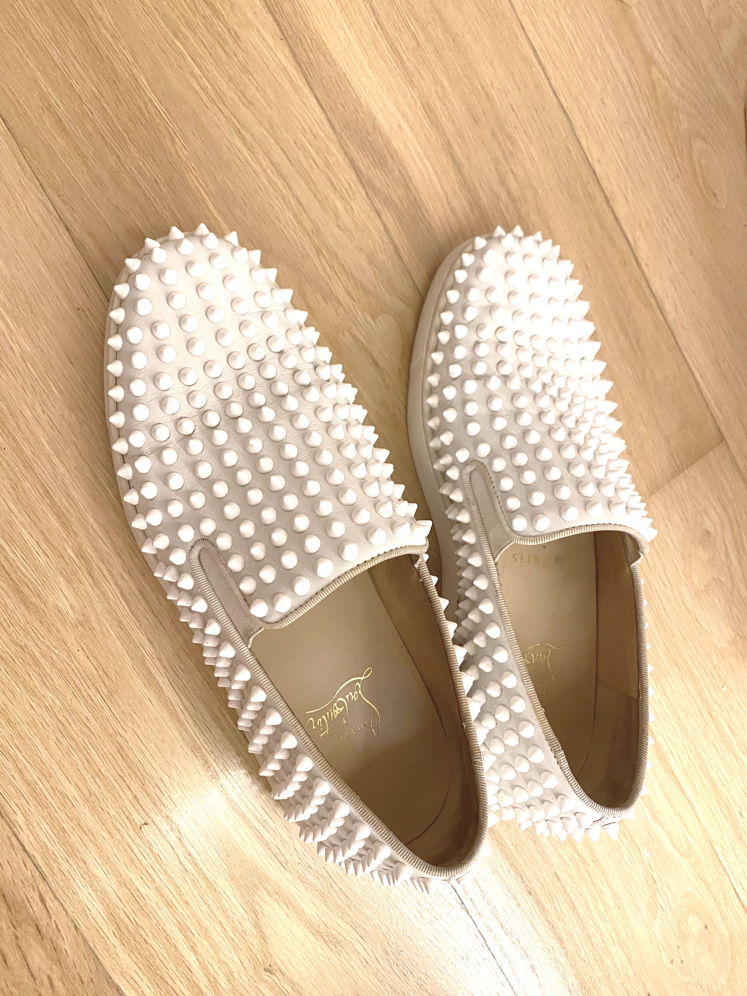 White dress shoes with spikes outlet