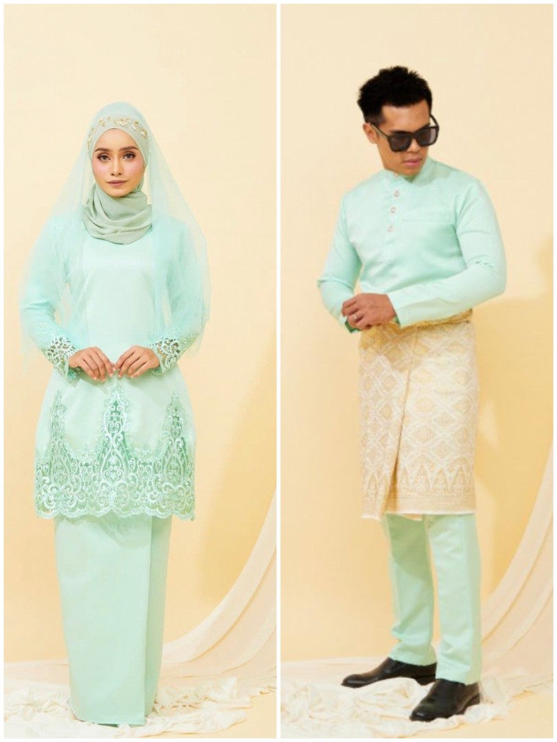 Baju tunang mint green shop