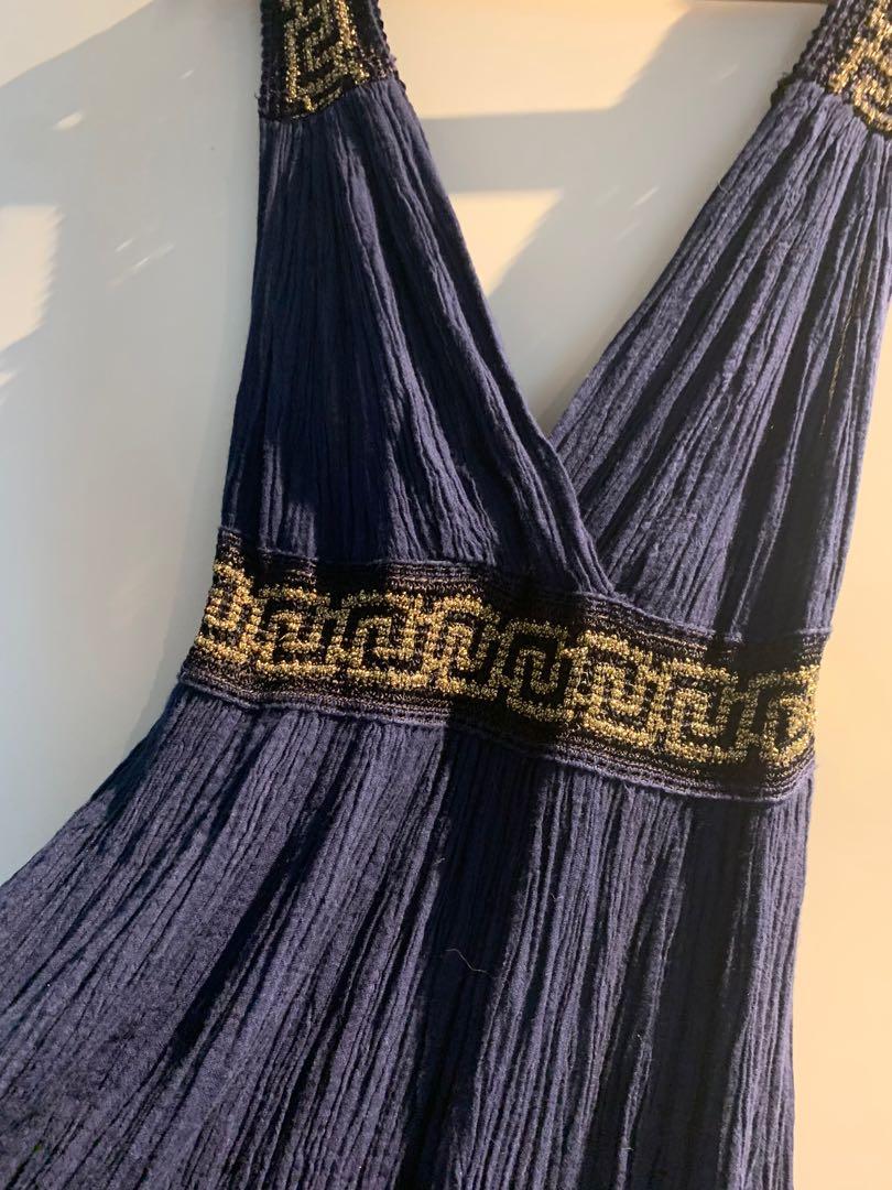 Blue sales grecian dress