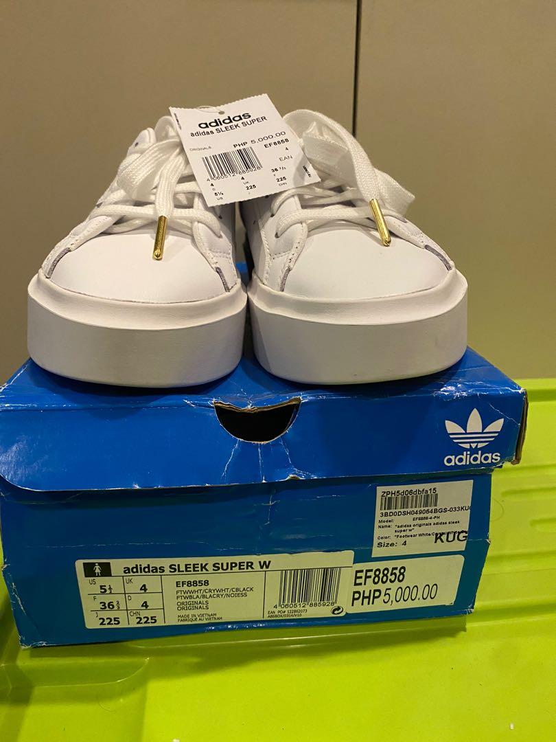 Brand New Adidas Sleek Super White, Women's Fashion, Footwear, Sneakers on  Carousell