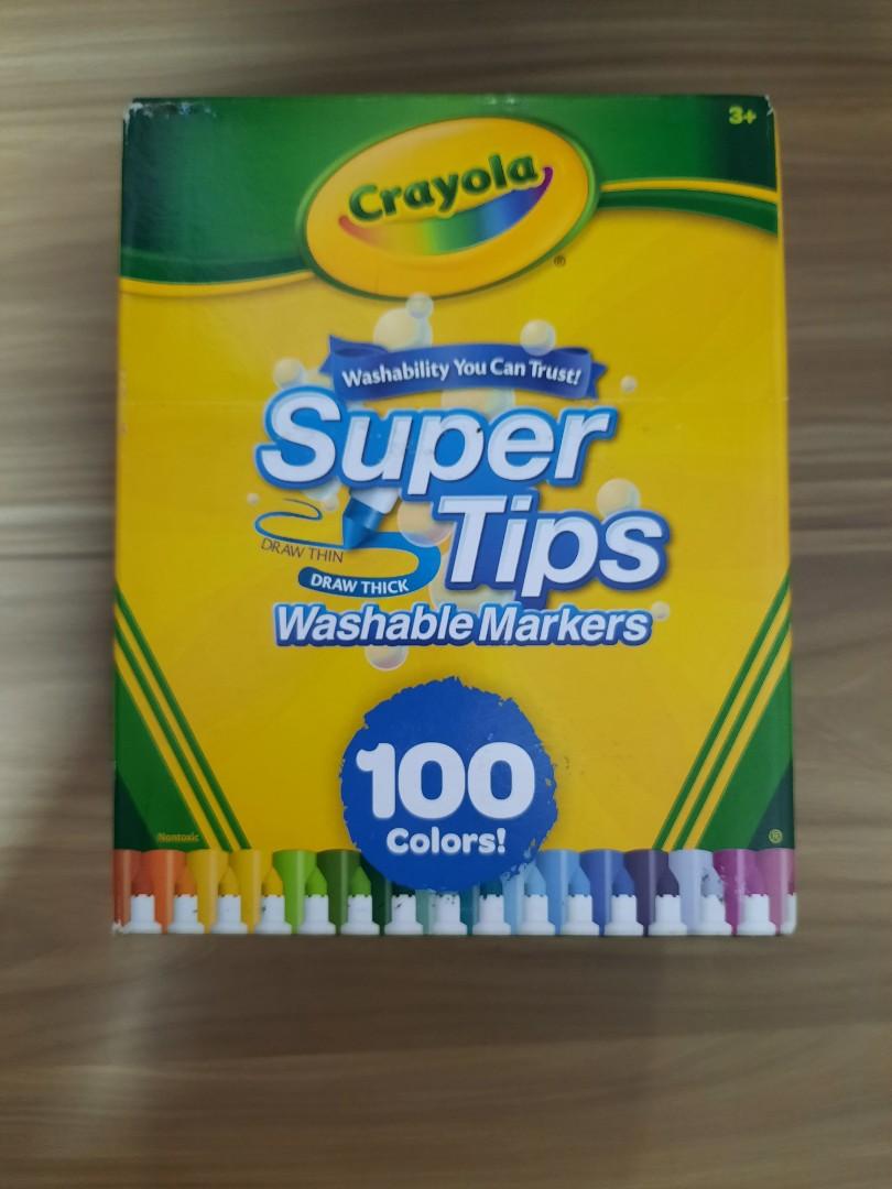 Crayola Super Tips Washable Markers, 100 Count, 100 Washable Markers 