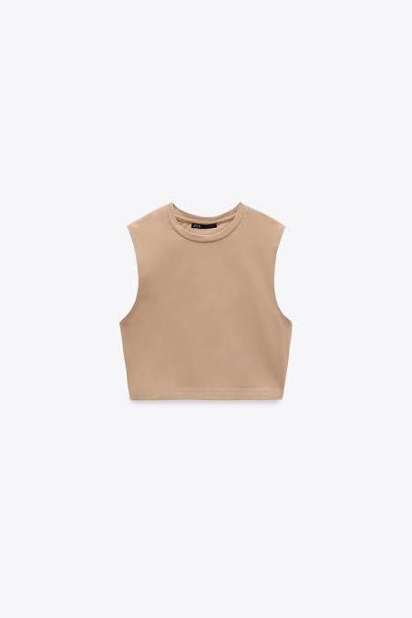 Zara nude crop clearance