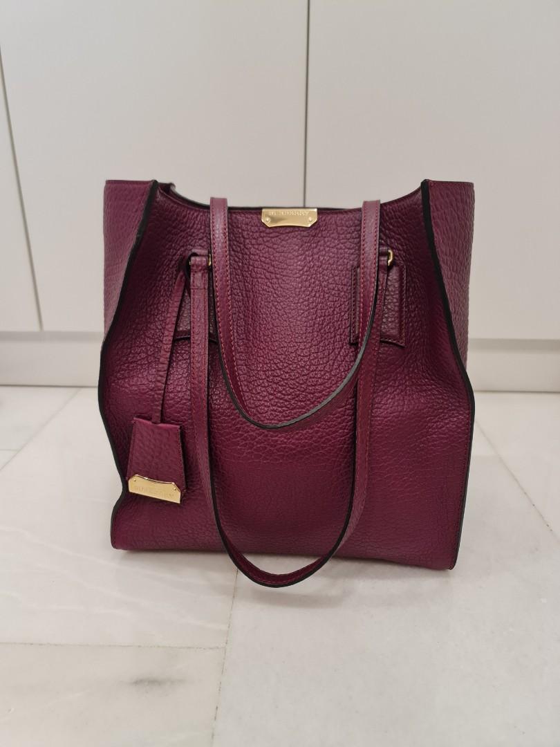 Burberry Woodbury Tote Bag in Magenta, Luxury, Bags & Wallets on Carousell