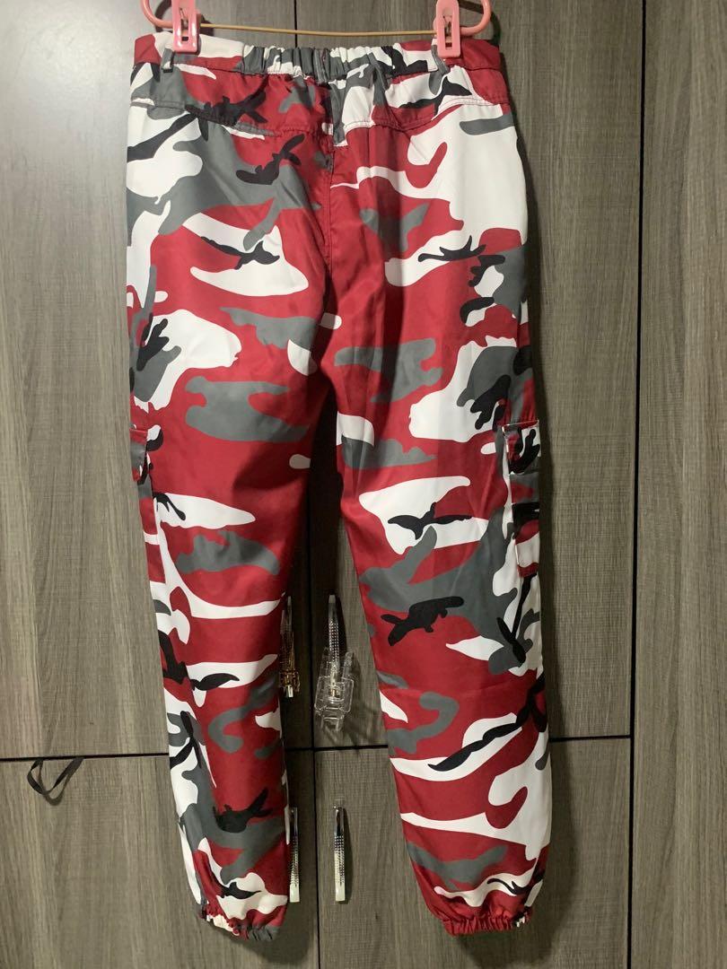 Red black camo pants cheap