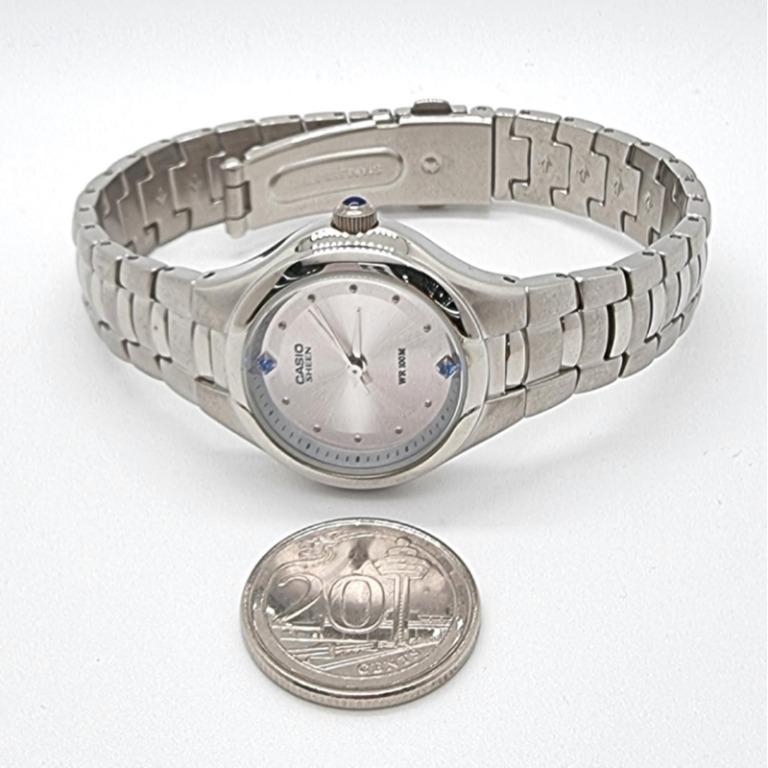 Casio Ladies Watch Sheen Water Resist 100m Stainless Steel bracelet with deployment clasp